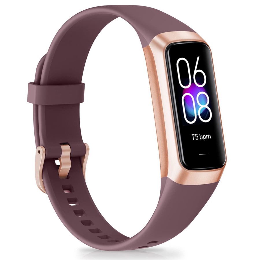 Fitness Tracker, Fitness Watch with 24/7 Heart Rate Blood Oxygen Sleep Monitor, 1.10" AMOLED HD Touch Color Screen Step Counter, Activity Trackers Pedometer Health Smart Watch for Women Men